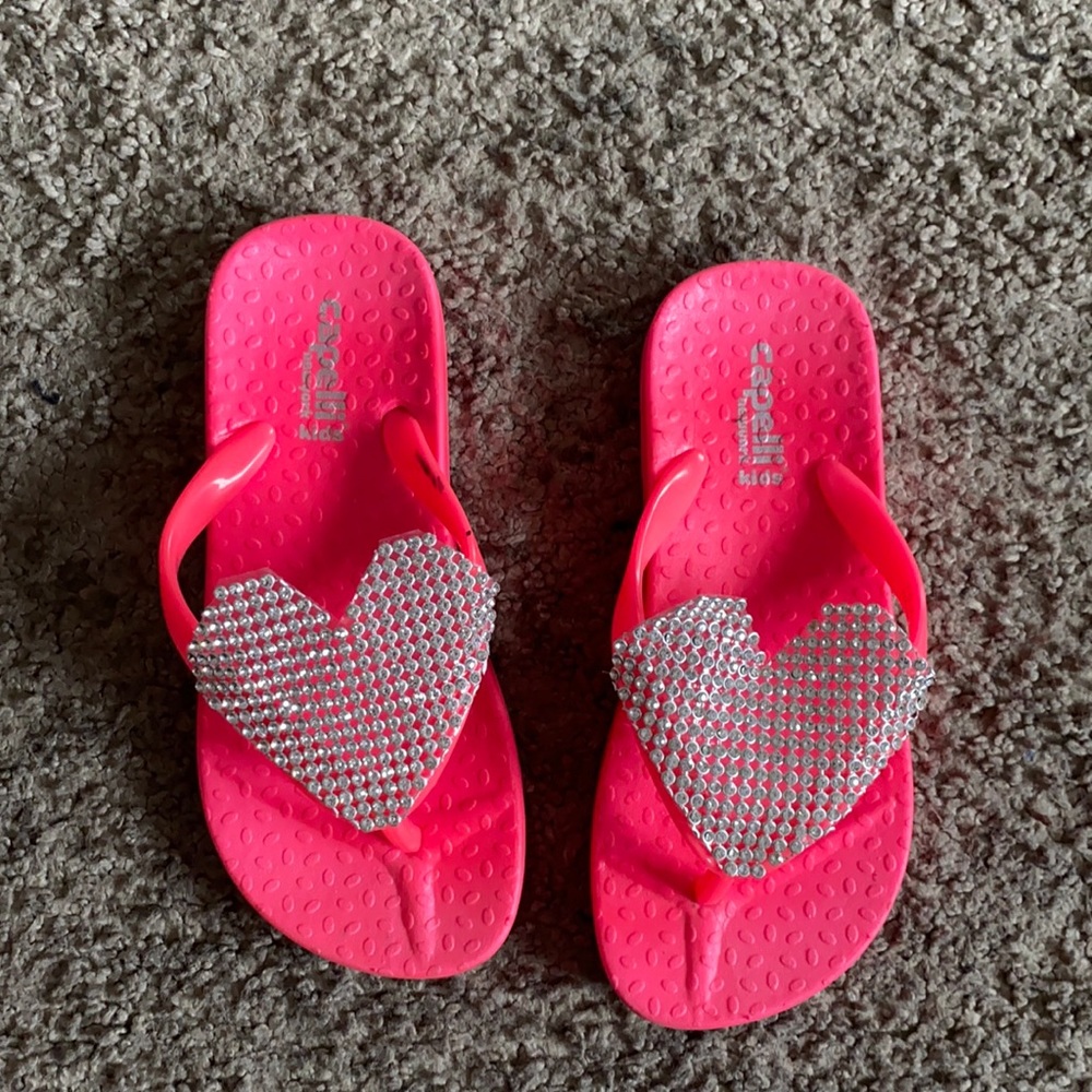 Hot Pink heart Sandals